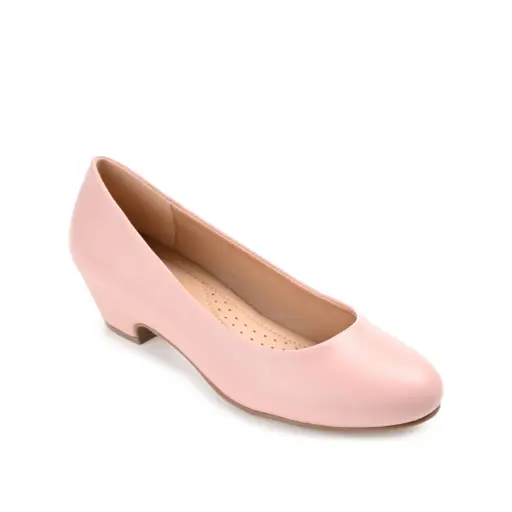 [Journee Collection Womens Saar Block Heel Pumps - Blush 7 Wide] Zapatos De Tacón Cuadrado Saar Para Mujer De La Colección Journee - Blush 7 De Ancho | 194593864771 TRG188552316