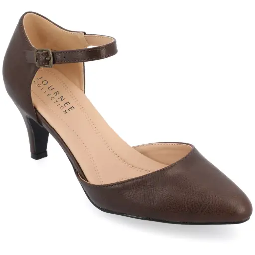 [Journee Collection Womens Bettie Pointed Toe Stiletto Heel Pumps - Brown 7 Medium] Zapatos De Tacón De Aguja Bettie De Journee Collection Para Mujer - Marrón 7 Mediano | 52574457056 TRG187860442
