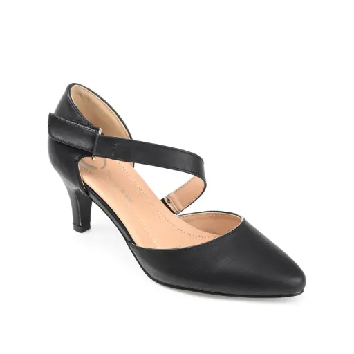 [Journee Collection Womens Tillis Pointed Toe Stiletto Heel Pumps - Black 6 1/2 Wide] Zapatos De Tacón De Aguja Con Punta Puntiaguda Tillis Para Mujer De Journee Collection - Negro, 6 1/2 De Ancho | TRG192761101