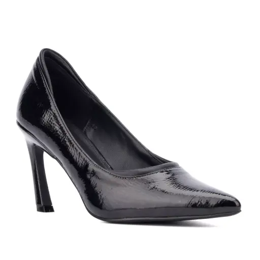 [New York & Company Womens Kailynn Pointy Pointed Toe Stiletto Heel Pumps - BLACK PATENT 8 MEDIUM] Zapatos De Tacón De Aguja Kailynn Pointy De New York & Company Para Mujer - Charol Negro 8 Mediano | TRG180841538