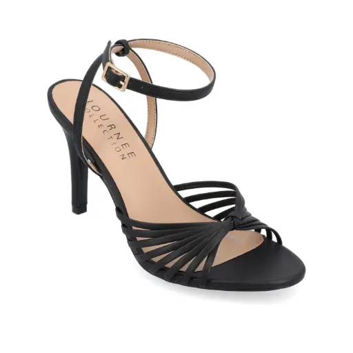 [Journee Collection Womens Vanita Stiletto Heel Pumps - Black 9 1/2 Medium] Zapatos De Tacón De Aguja Vanita Para Mujer De La Colección Journee - Negro, Talla 9 1/2 (Talla Mediana) | TRG185041065