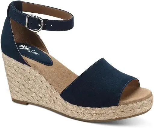 [Style Charles Womens Sallie Wedge Heel Pumps - NAVY 9 1/2 MEDIUM] Zapatos De Tacón De Cuña Sallie Para Mujer De Style Charles - Azul Marino 9 1/2 Mediano | TRG191580525