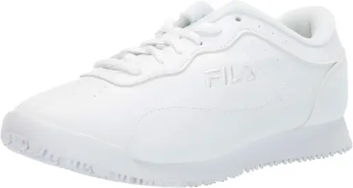 [Fila Womens Memory Viable Slip-Resistant Work Walking Shoes - WHITE 6 1/2 WIDE] Zapatos De Trabajo Fila Memory Viable Antideslizantes Para Mujer - Blanco, 18,5 Cm De Ancho | TRG191575686