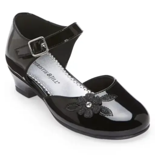 [Christie & Jill Little & Big Girls Heaven Round Toe Mary Jane Shoes - BLACK 2 MEDIUM] Zapatos Mary Jane De Punta Redonda Christie & Jill Para Niñas Pequeñas Y Grandes Heaven - Negro 2 Mediano | TRG192813628