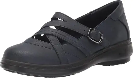 [Easy Street Womens Wise Round Toe Mary Jane Shoes - Navy 8 1/2 Wide] Zapatos Mary Jane De Punta Redonda Easy Street Wise Para Mujer, Azul Marino, 8 1/2 De Ancho | 193073783991 TRG188552220
