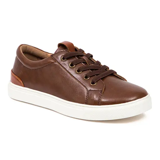 [Deer Stags Little & Big Boys Wiley Jr Oxford Shoes - Dark Brown White 7 Medium] Zapatos Oxford Wiley Jr. Para Niños Pequeños Y Grandes, De Deer Stags, Color Marrón Oscuro Y Blanco, Talla 7 Mediana | TRG192805611
