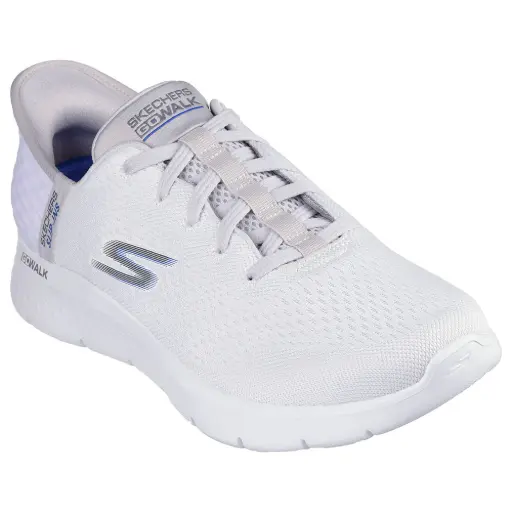 [Skechers Mens Go Walk Flex Slip-On Walking Shoes - WHITE BLACK 7 1/2 WIDE] Zapatos Para Caminar Skechers Go Walk Flex Sin Cordones Para Hombre - Blanco, Negro, 7 1/2 De Ancho | TRG187981289