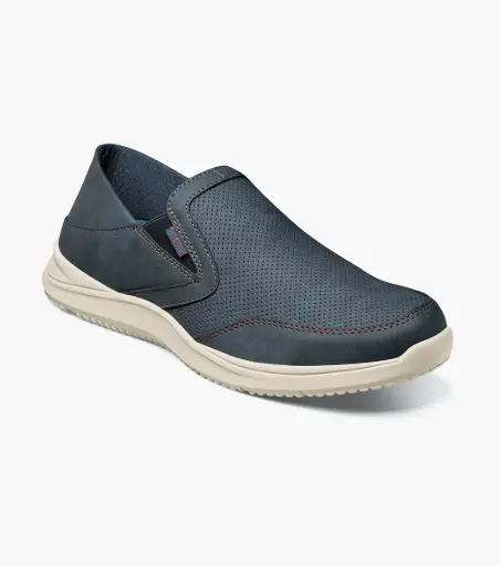 [Nunn Bush Mens Slip-On Shoe - NAVY MULTI 9 1/2 MEDIUM] Zapatos Sin Cordones Nunn Bush Para Hombre - Azul Marino, Talla 9 1/2, Mediano | TRG191579250