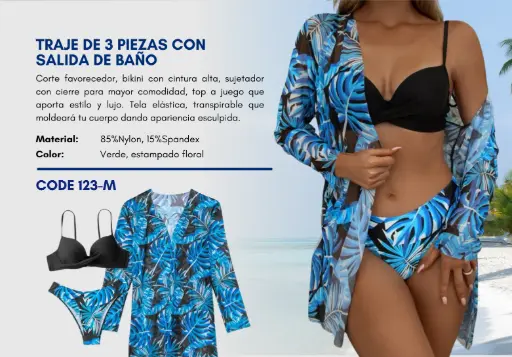 [Traje de Baño Para Mujer Medium Elite Swim M-123] Traje de Baño Para Mujer Medium Elite Swim M-123