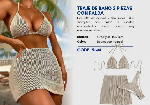 [Traje de Baño Para Mujer Medium Elite Swim M-151] Traje de Baño Para Mujer Medium Elite Swim M-151