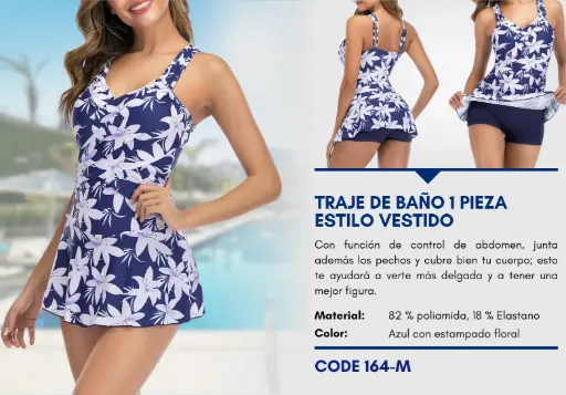 [Traje de Baño Para Mujer Medium Elite Swim M-164] Traje de Baño Para Mujer Medium Elite Swim M-164