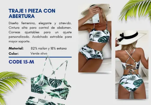 [Traje de Baño Para Mujer Medium Superior Swim M-15] Traje de Baño Para Mujer Medium Superior Swim M-15