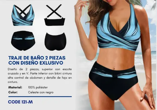[Traje de Baño Para Mujer Medium Superior Swim M-121] Traje de Baño Para Mujer Medium Superior Swim M-121