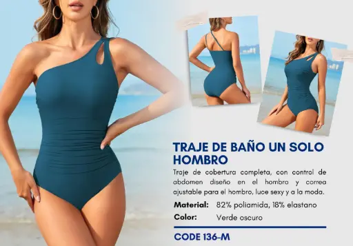 [Traje de Baño Para Mujer Medium Superior Swim M-136] Traje de Baño Para Mujer Medium Superior Swim M-136