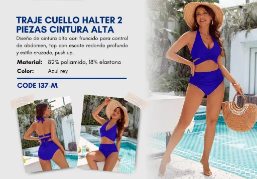 [Traje de Baño Para Mujer Medium Superior Swim M-137] Traje de Baño Para Mujer Medium Superior Swim M-137