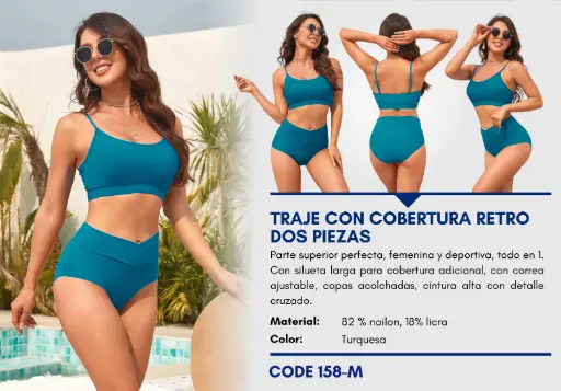 [Traje de Baño Para Mujer Medium Superior Swim M-158] Traje de Baño Para Mujer Medium Superior Swim M-158