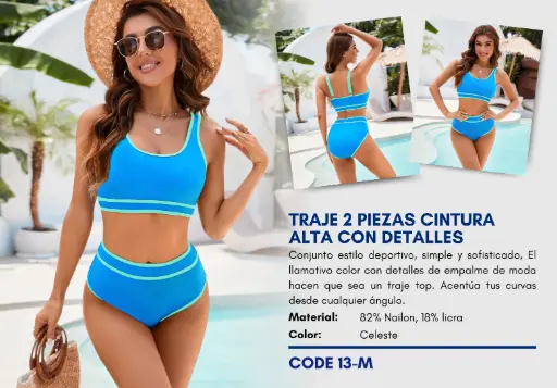 [Traje de Baño Para Mujer Medium Esencial Swim M-13] Traje de Baño Para Mujer Medium Esencial Swim M-13