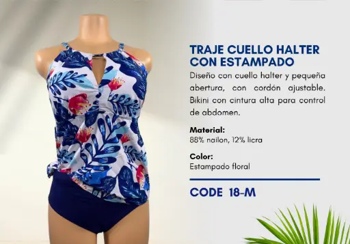 [Traje de Baño Para Mujer Medium Esencial Swim M-18] Traje de Baño Para Mujer Medium Esencial Swim M-18