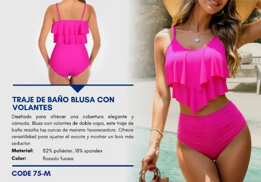 [Traje de Baño Para Mujer Medium Esencial Swim M-75] Traje de Baño Para Mujer Medium Esencial Swim M-75