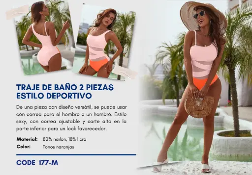 [Traje de Baño Para Mujer Medium Esencial Swim M-177] Traje de Baño Para Mujer Medium Esencial Swim M-177
