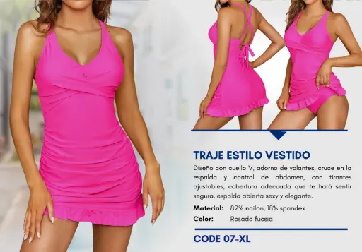 [Traje de Baño Para Mujer Extra Large Elite Swim XL-07] Traje de Baño Para Mujer Extra Large Elite Swim XL-07