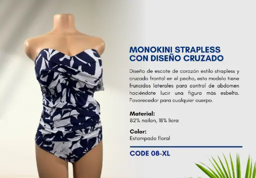 [Traje de Baño Para Mujer Extra Large Elite Swim XL-08] Traje de Baño Para Mujer Extra Large Elite Swim XL-08