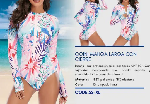 [Traje de Baño Para Mujer Extra Large Elite Swim XL-52] Traje de Baño Para Mujer Extra Large Elite Swim XL-52