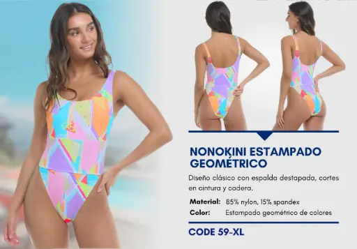[Traje de Baño Para Mujer Extra Large Elite Swim XL-59] Traje de Baño Para Mujer Extra Large Elite Swim XL-59