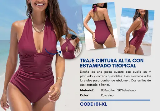 [Traje de Baño Para Mujer Extra Large Elite Swim XL-101] Traje de Baño Para Mujer Extra Large Elite Swim XL-101