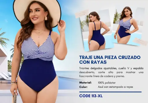 [Traje de Baño Para Mujer Extra Large Elite Swim XL-113] Traje de Baño Para Mujer Extra Large Elite Swim XL-113