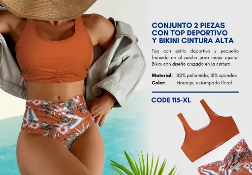 [Traje de Baño Para Mujer Extra Large Elite Swim XL-115] Traje de Baño Para Mujer Extra Large Elite Swim XL-115