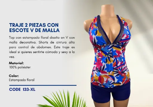 [Traje de Baño Para Mujer Extra Large Elite Swim XL-133] Traje de Baño Para Mujer Extra Large Elite Swim XL-133