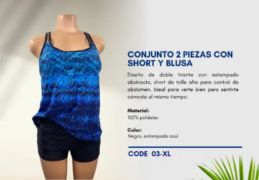 [Traje de Baño Para Mujer Extra Large Superior Swim XL-03] Traje de Baño Para Mujer Extra Large Superior Swim XL-03