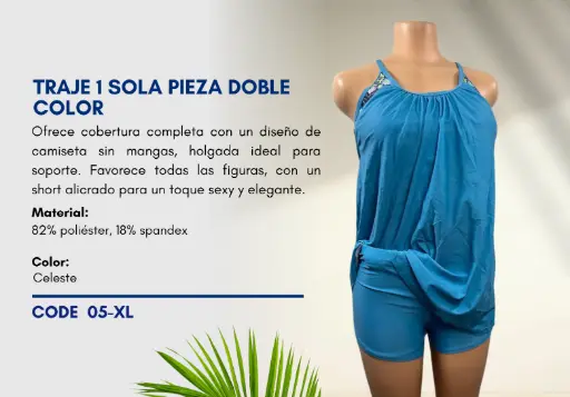 [Traje de Baño Para Mujer Extra Large Superior Swim XL-05] Traje de Baño Para Mujer Extra Large Superior Swim XL-05