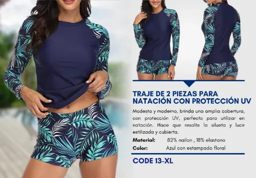 [Traje de Baño Para Mujer Extra Large Superior Swim XL-13] Traje de Baño Para Mujer Extra Large Superior Swim XL-13