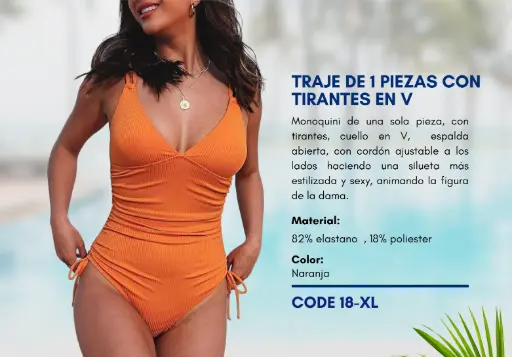 [Traje de Baño Para Mujer Extra Large Superior Swim XL-18] Traje de Baño Para Mujer Extra Large Superior Swim XL-18