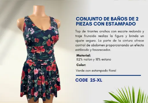 [Traje de Baño Para Mujer Extra Large Superior Swim XL-25] Traje de Baño Para Mujer Extra Large Superior Swim XL-25