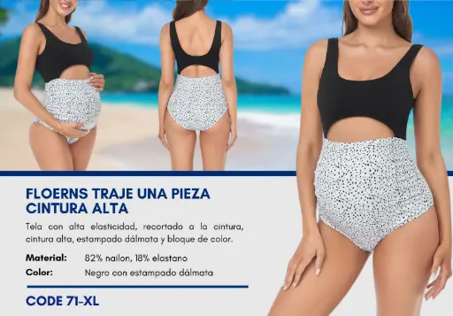 [Traje de Baño Para Mujer Extra Large Superior Swim XL-71] Traje de Baño Para Mujer Extra Large Superior Swim XL-71