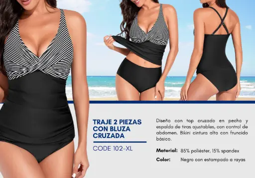 [Traje de Baño Para Mujer Extra Large Superior Swim XL-102] Traje de Baño Para Mujer Extra Large Superior Swim XL-102