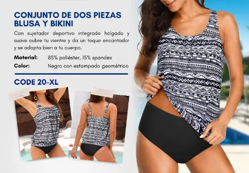 [Traje de Baño Para Mujer Extra Large Esencial Swim XL-20] Traje de Baño Para Mujer Extra Large Esencial Swim XL-20