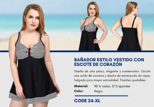 [Traje de Baño Para Mujer Extra Large Esencial Swim XL-24] Traje de Baño Para Mujer Extra Large Esencial Swim XL-24