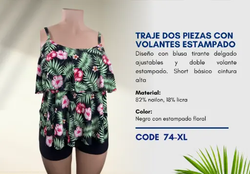 [Traje de Baño Para Mujer Extra Large Esencial Swim XL-74] Traje de Baño Para Mujer Extra Large Esencial Swim XL-74