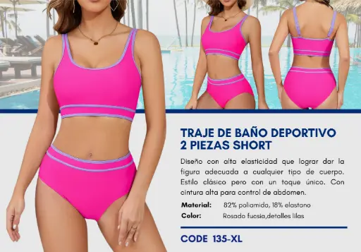 [Traje de Baño Para Mujer Extra Large Esencial Swim XL-135] Traje de Baño Para Mujer Extra Large Esencial Swim XL-135