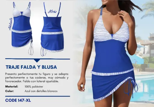 [Traje de Baño Para Mujer Extra Large Esencial Swim XL-147] Traje de Baño Para Mujer Extra Large Esencial Swim XL-147