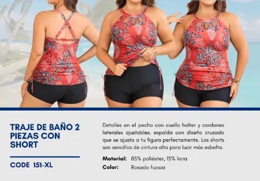 [Traje de Baño Para Mujer Extra Large Esencial Swim XL-151] Traje de Baño Para Mujer Extra Large Esencial Swim XL-151