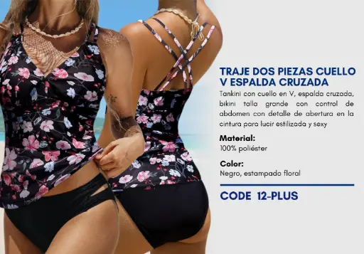 [Traje de Baño Para Mujer PLUS Elite Swim PLUS-12] Traje de Baño Para Mujer PLUS Elite Swim PLUS-12