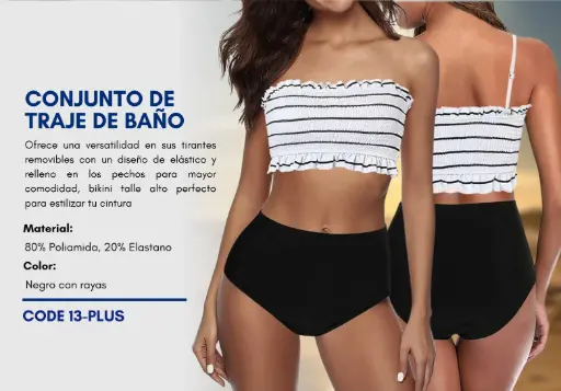 [Traje de Baño Para Mujer PLUS Elite Swim PLUS-13] Traje de Baño Para Mujer PLUS Elite Swim PLUS-13