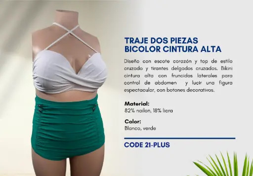 [Traje de Baño Para Mujer PLUS Elite Swim PLUS-21] Traje de Baño Para Mujer PLUS Elite Swim PLUS-21