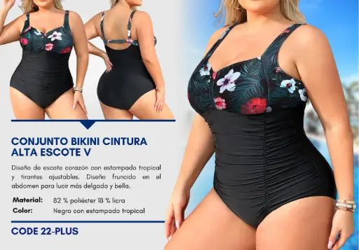 [Traje de Baño Para Mujer PLUS Elite Swim PLUS-22] Traje de Baño Para Mujer PLUS Elite Swim PLUS-22