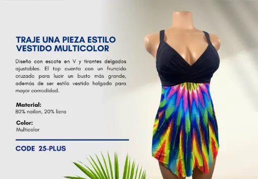 [Traje de Baño Para Mujer PLUS Elite Swim PLUS-25] Traje de Baño Para Mujer PLUS Elite Swim PLUS-25